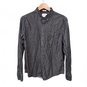 Denim & Flower Modern Smart Casual Slim Fit Pindot Academia Office Button Down